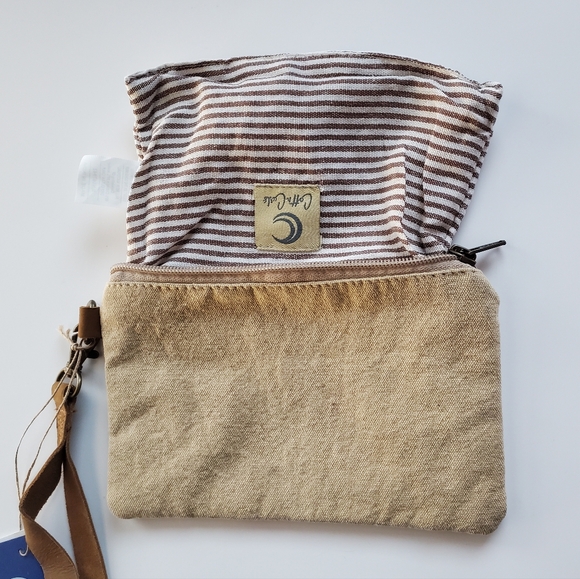 Cott n Curls Snowman Canvas Wristlet w/Leather Strap Pouch Handbag NWT *READ* - Picture 8 of 16